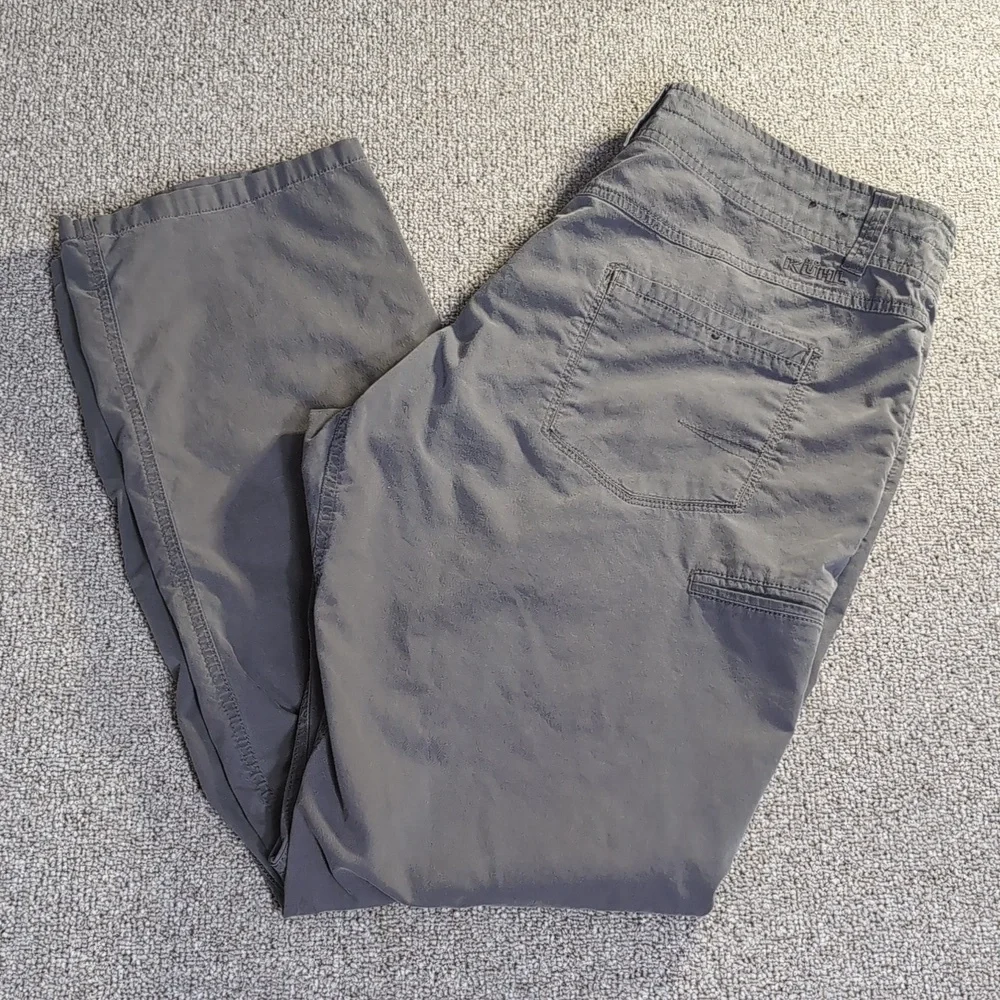 KUHL Slax Stretch Chino Size 38x32 in Carbon Gray Technical Hiking Performance - Picture 3 of 13